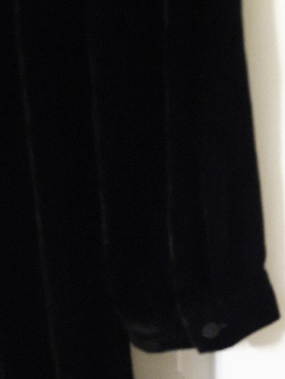 Eileen Fisher Black Velvet Long-Sleeve Shift Dress - Picture 10 of 11
